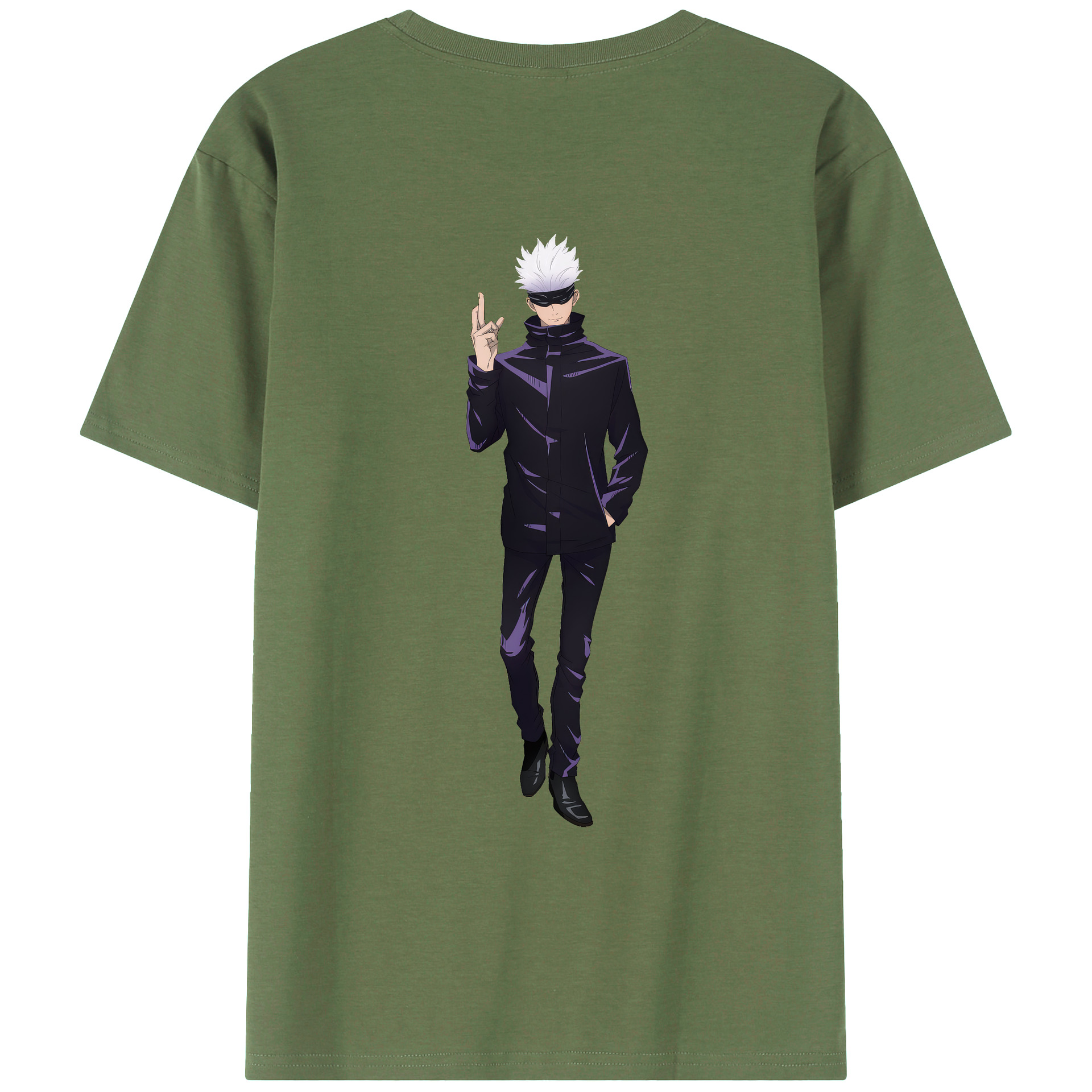 （画像用） 呪術廻戦 Jujutsu Kaisen 綿100％ メンズ半袖Tシャツ（バックプリント） 通気性